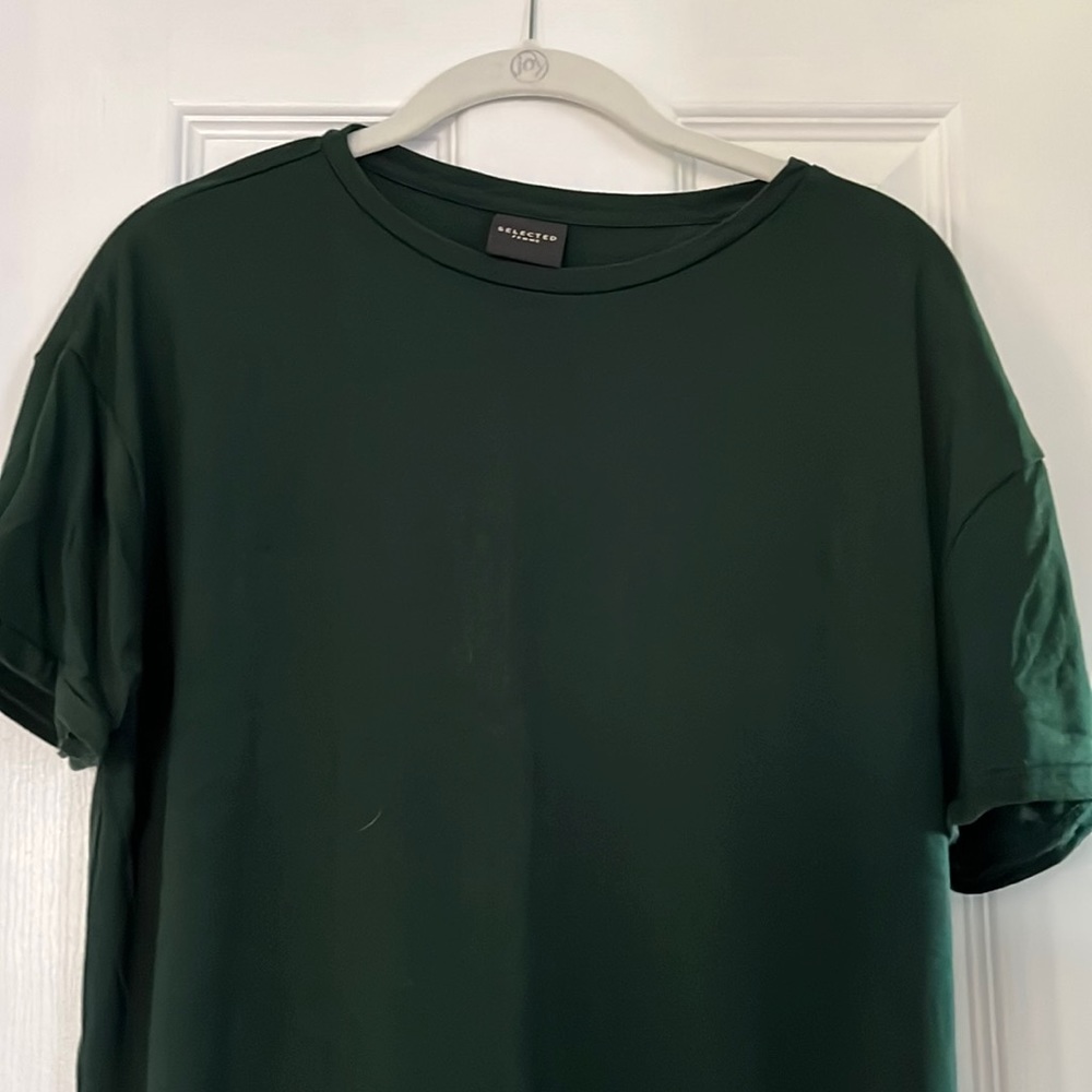 Selected Femme hunter green tshirt dress